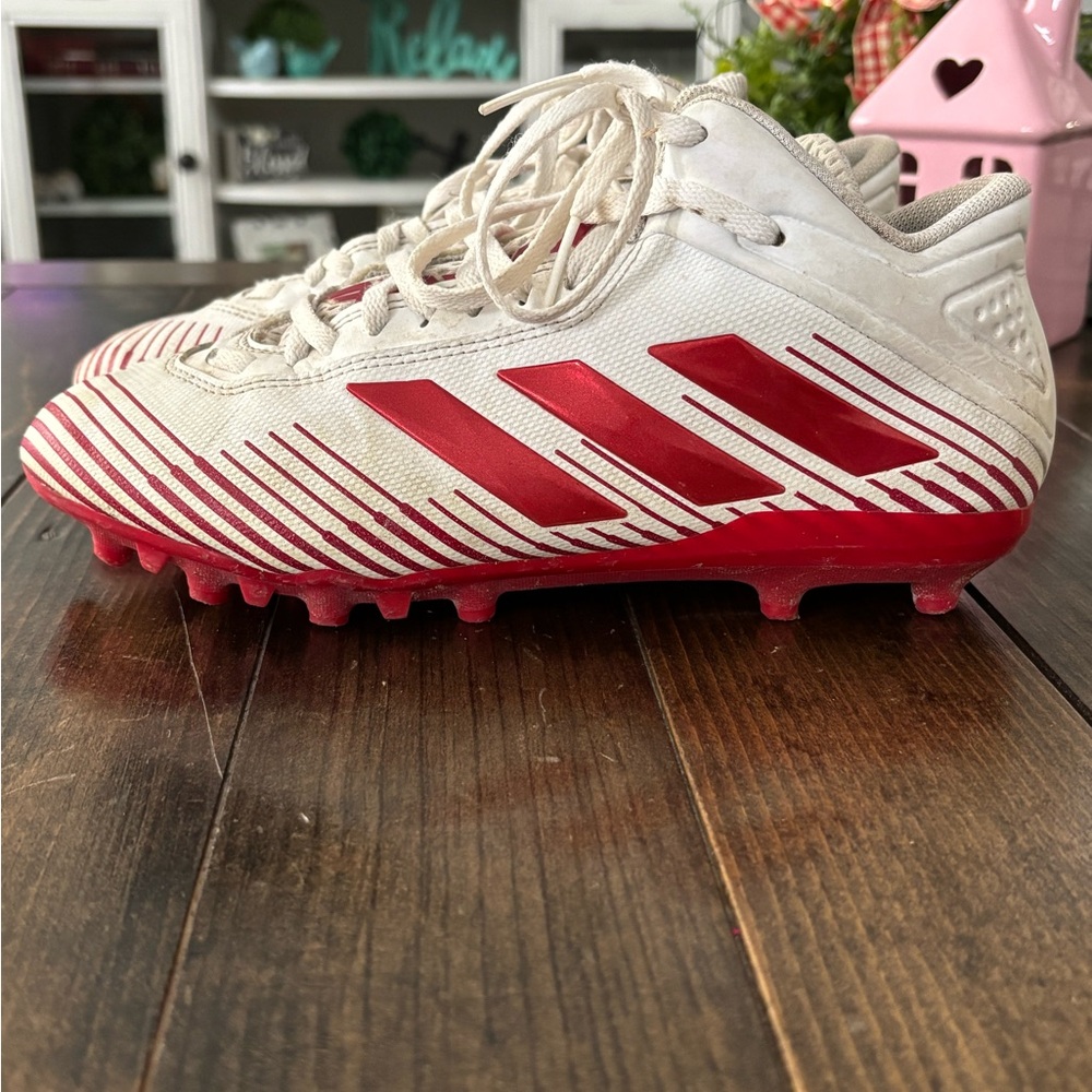 Adidas Red and White Football or Soccer Cleats